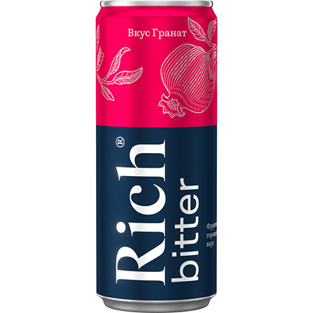 Напиток газ Рич Гранат 0,33л ж/б фото