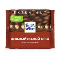 Ш/д Риттер Спорт молоч с цельным обжар орехом 100г фото