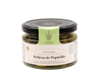 Оливки зеленые фаршированные корнишоном Мансанилья 280мл фото