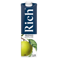 Сок Рич яблоко 100% 1л т/п фото