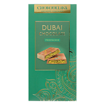 Ш/д Dubai молочный начинка из фисташки 180г фото